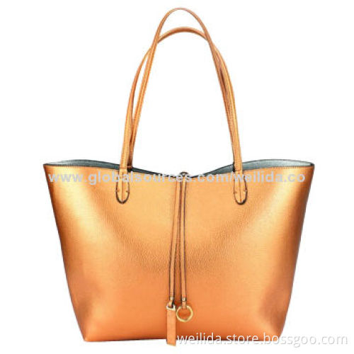High-quality PU Handbag/Tote Bag with Double Handles, OEM Designs Welcomed